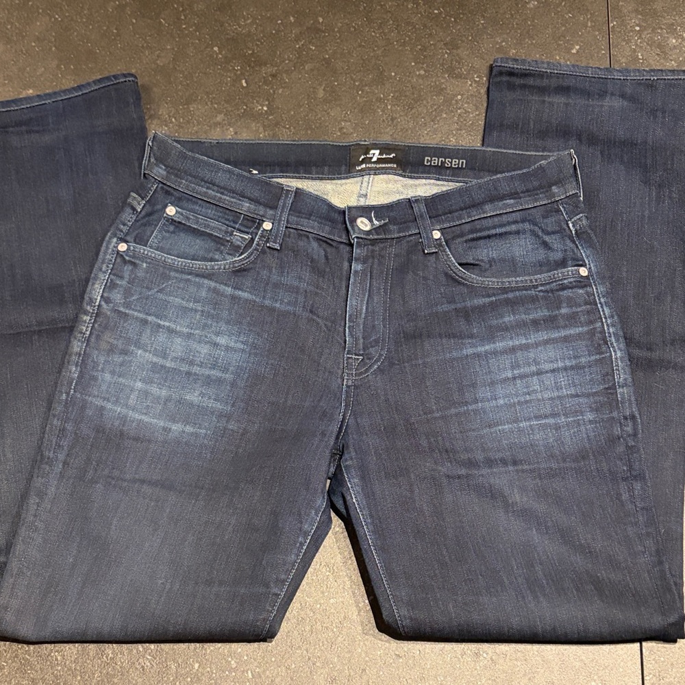 7 For All Mankind Indigo Denim Jeans